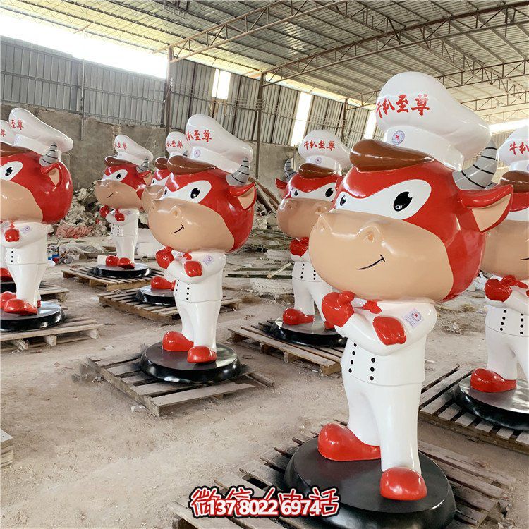 玻璃鋼制卡通公仔門口擺件，吸引人流招攬商場(chǎng)店鋪