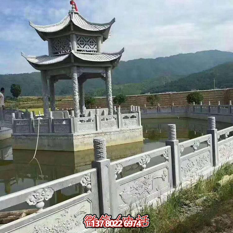 古典仿古水池涼亭，享受休閑園林生活