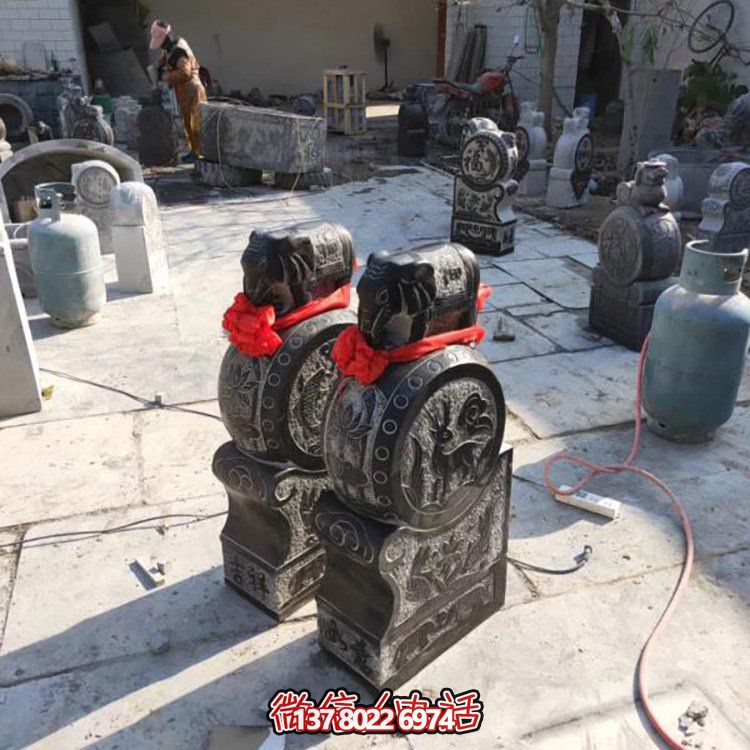 精美大理石仿古舊門墩雕塑，打造完美中式庭院