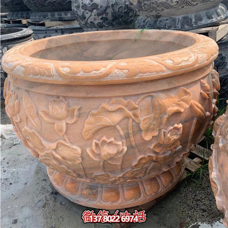 精美仿古大理石石雕擺件，點綴室內(nèi)庭院，完美裝點魚缸