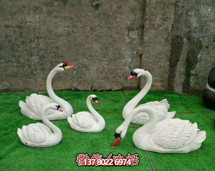 雕塑仿真天鵝，裝飾庭院、酒店、別墅等空間