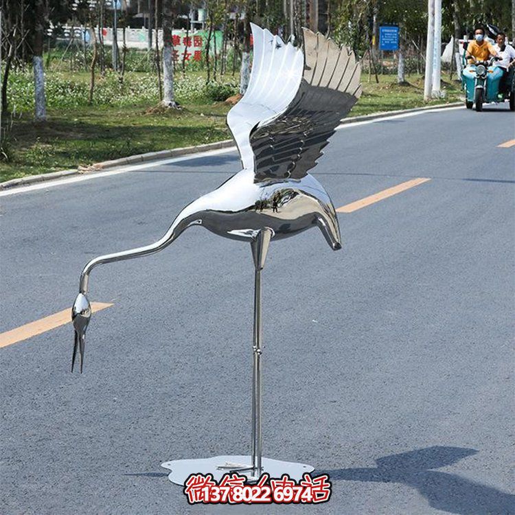 火烈鳥(niǎo)雕塑，美化你的園林景觀