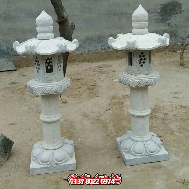 太陽能仿古中式大理石石燈，點亮你的花園