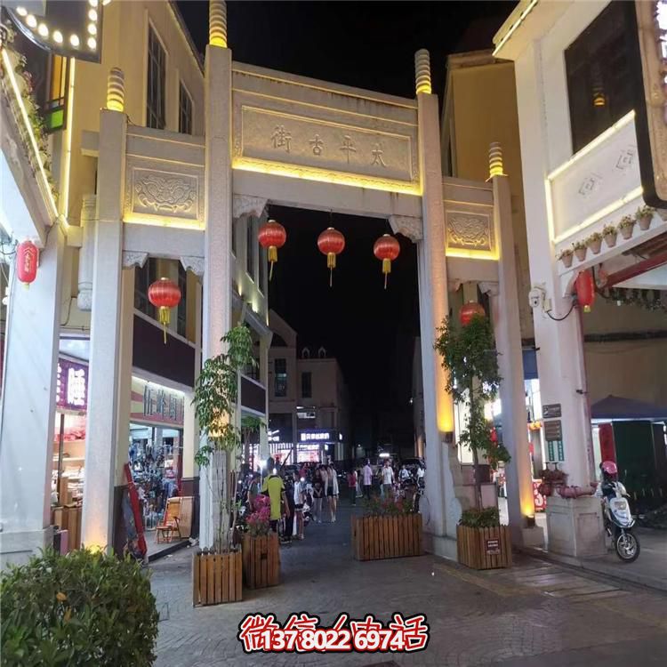 新中式大理石牌坊，傳承古典雕刻工藝