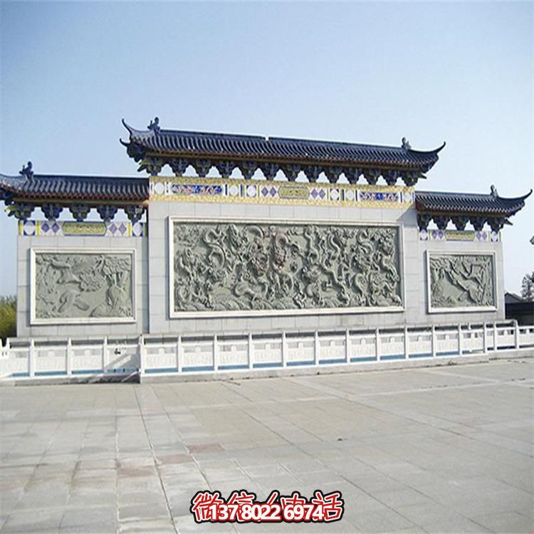 大理石雕刻景觀浮雕、大型影壁壁畫(huà)、雕塑藝術(shù)裝置