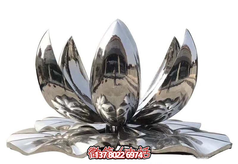 鏡面不銹鋼蓮花雕塑，為公園帶來(lái)活力