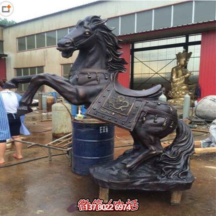玻璃鋼仿銅戰(zhàn)馬擺件，裝飾你的家