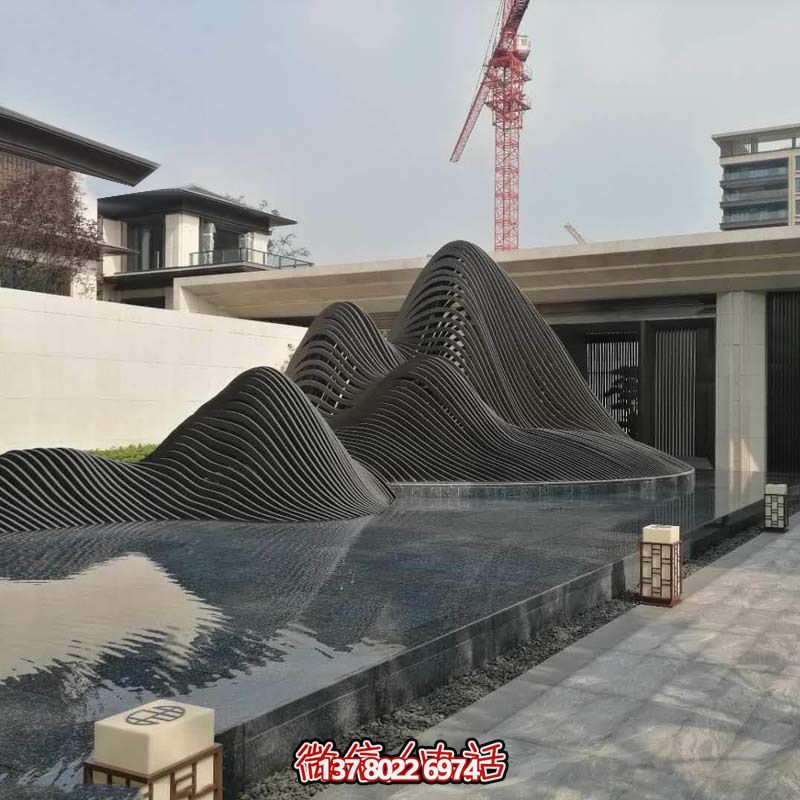 精致不銹鋼鐵藝假山，景觀抽象庭院裝飾別墅