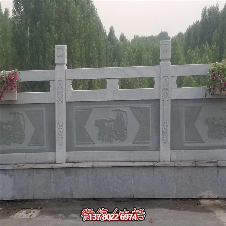 精美大理石浮雕欄桿擺件，為公園裝飾添彩
