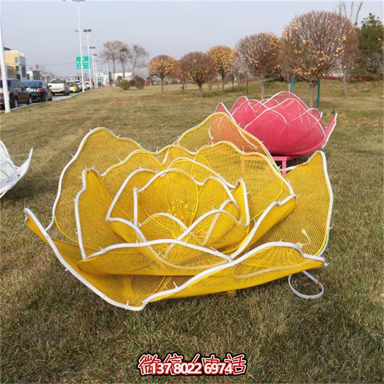 不銹鋼玫瑰花鏤空雕塑擺件，點(diǎn)綴戶外公園花園