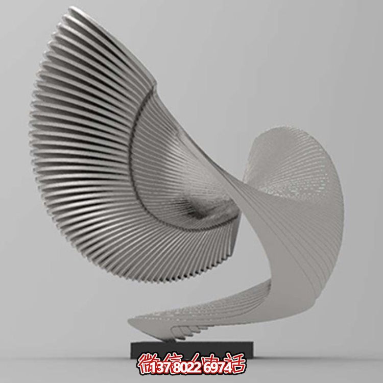 抽象不銹鋼戶外擺件，室內(nèi)創(chuàng)意園林景觀裝飾