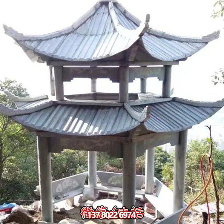 經(jīng)典雙層大理石雕塑涼亭，給你不一樣的室外體驗(yàn)