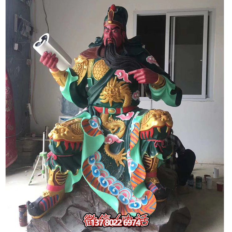 玻璃鋼關(guān)公神像，打造古典寺廟氛圍