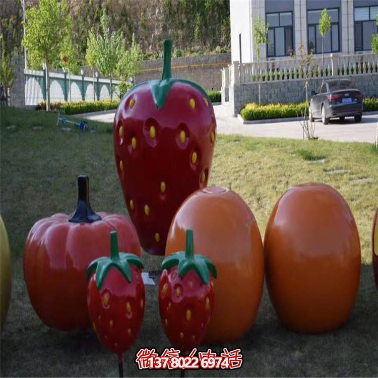 仿真水果玻璃鋼雕塑，景觀小品擺放采摘