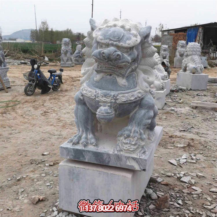 仿古大理石石雕獅子雕塑，為你的園林景觀增添經(jīng)典風(fēng)采