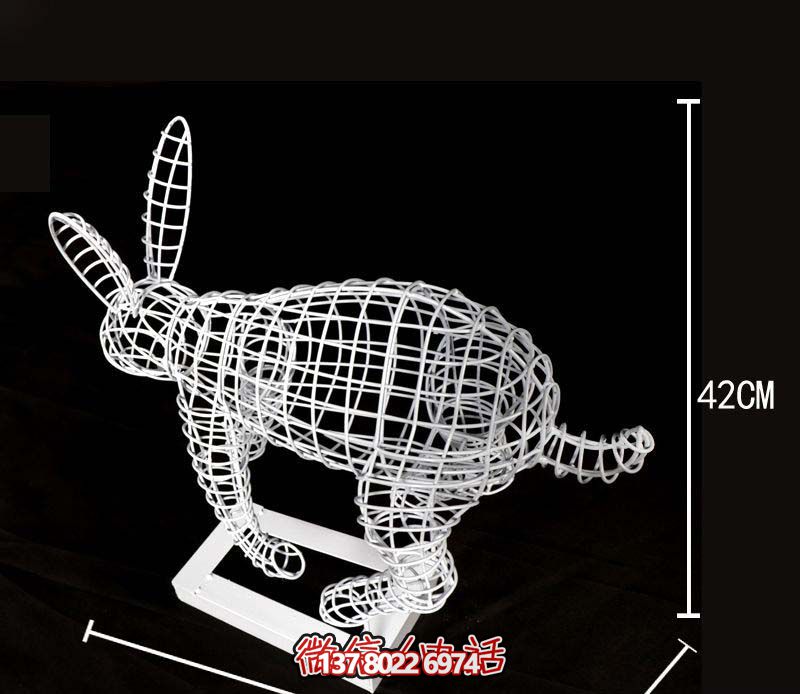 鏤空不銹鋼兔子雕塑，為您的室內(nèi)裝飾添彩