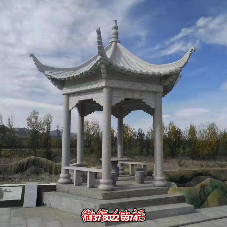 精美園林大理石雕塑涼亭，給您帶來(lái)寧?kù)o優(yōu)雅的家園氛圍