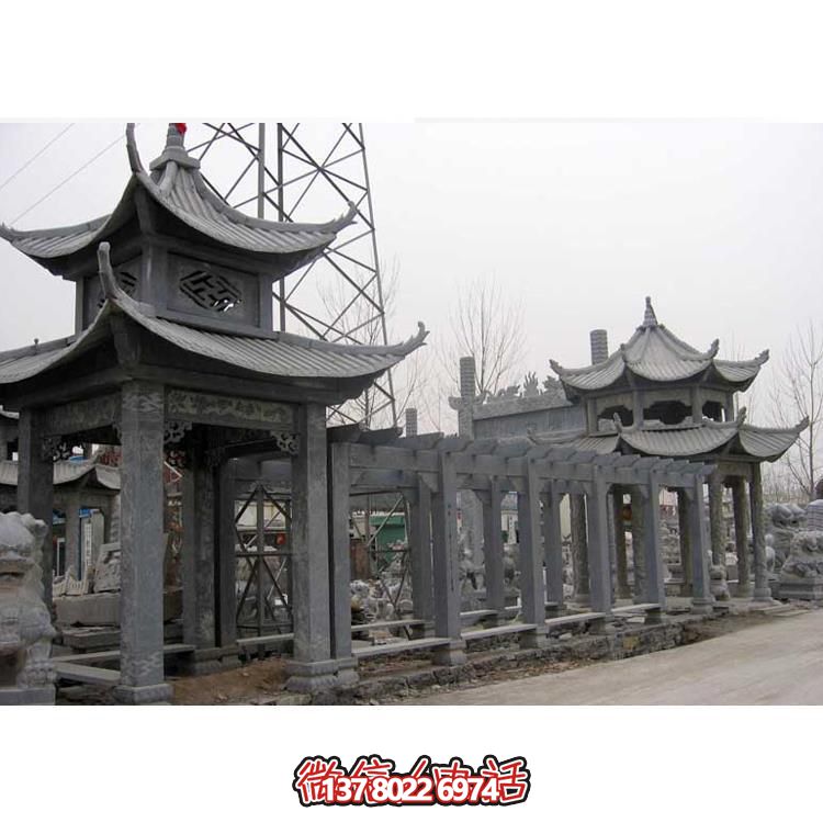 精美石雕，時(shí)尚的大理石長(zhǎng)廊營(yíng)造絕美的戶外公園雕塑