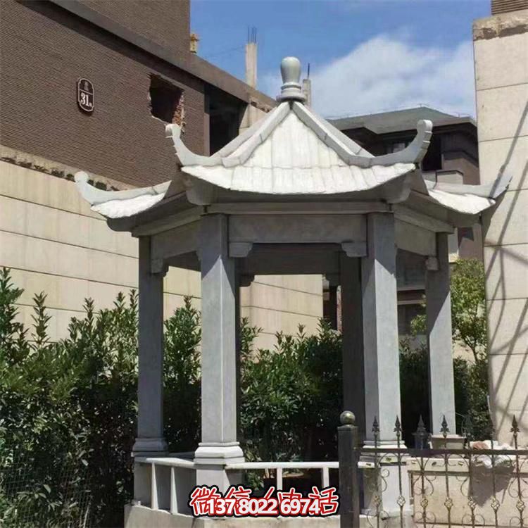 精美大理石涼亭，營造完美宅院景象