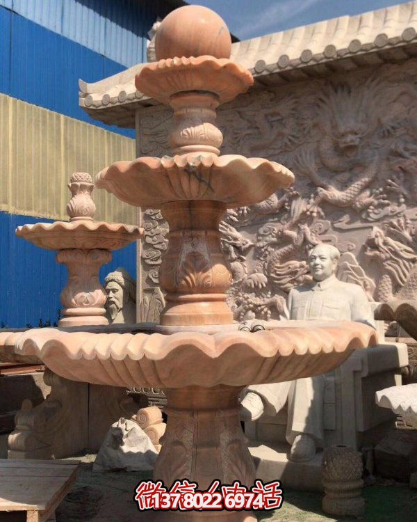 精美雕刻大理石流水?dāng)[件，完美搭配豪華別墅和小區(qū)噴泉