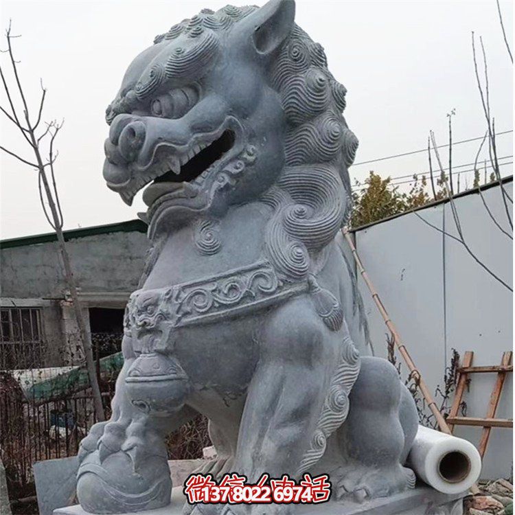 豪華庭院大型獅子雕塑，招財(cái)進(jìn)寶，鎮(zhèn)宅門(mén)口裝飾