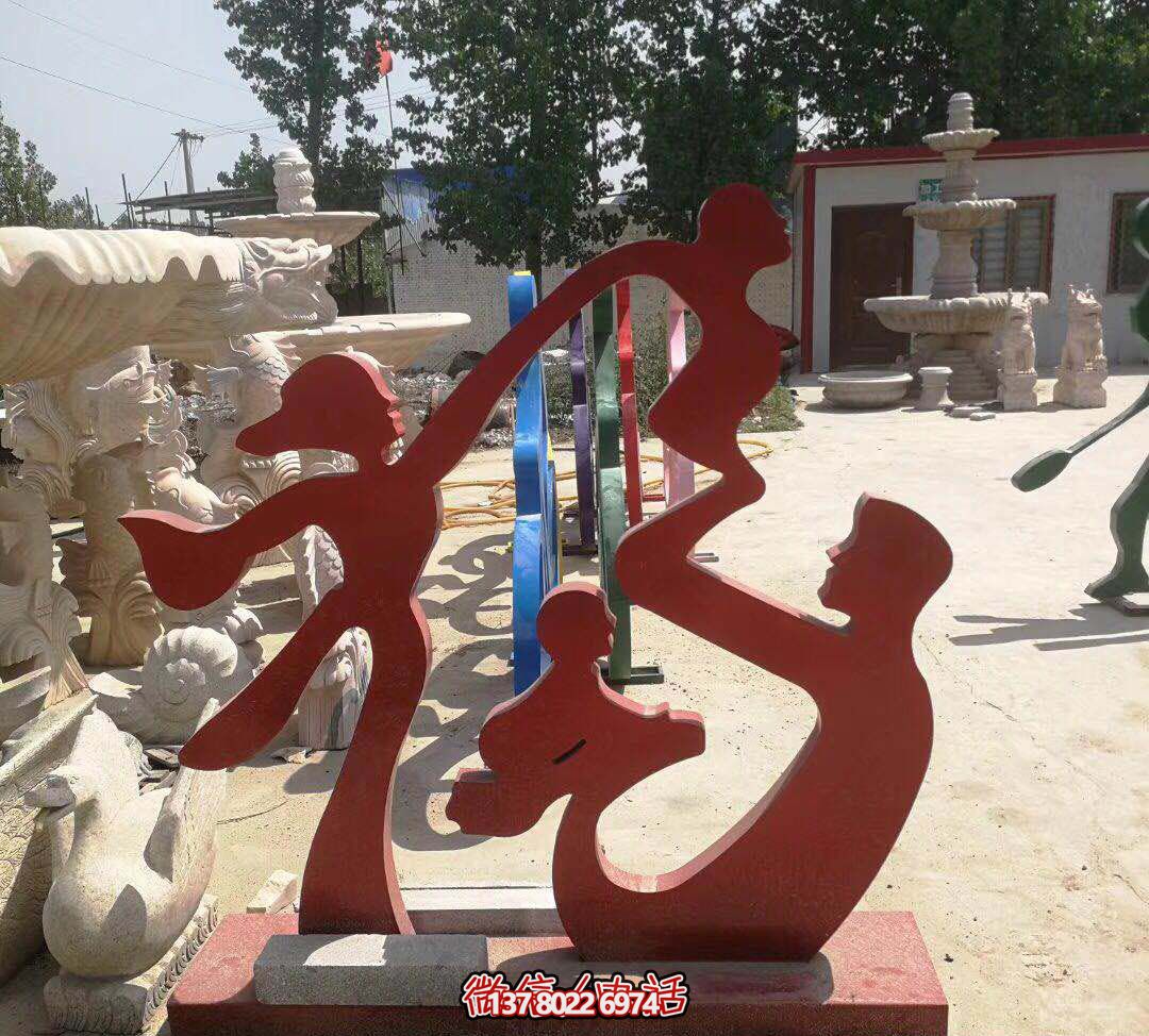 不銹鋼創(chuàng)意福字雕塑，點(diǎn)亮公園里的每一個(gè)角落