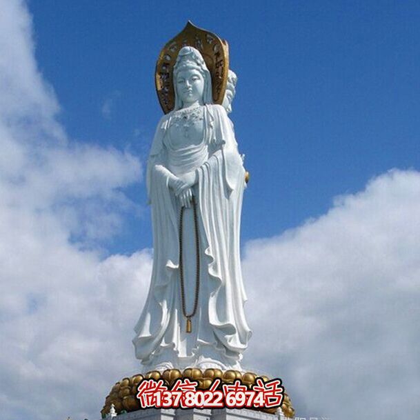 古老石雕觀音菩薩雕塑，景區(qū)大型面積景點(diǎn)