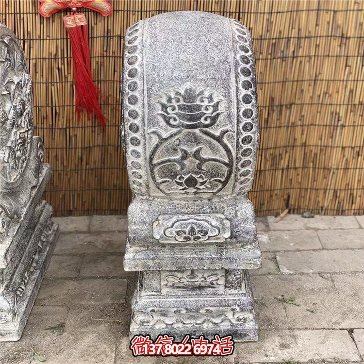 青石石雕抱鼓，點(diǎn)綴園林之美