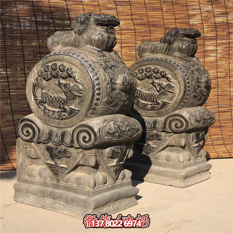 仿古石門墩，精致唯美