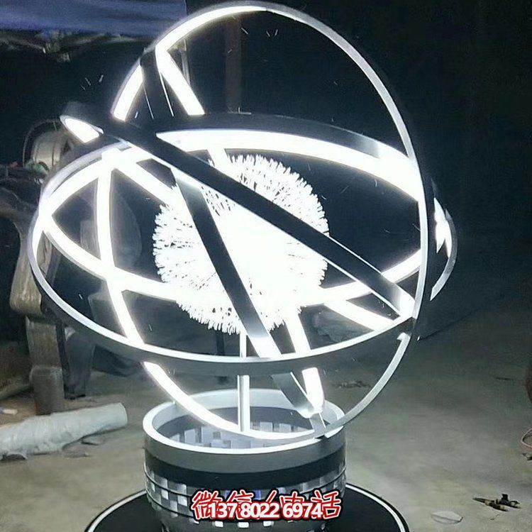 品質(zhì)創(chuàng)意夜晚景觀照明擺件，不銹鋼鏡面裝點室內(nèi)外