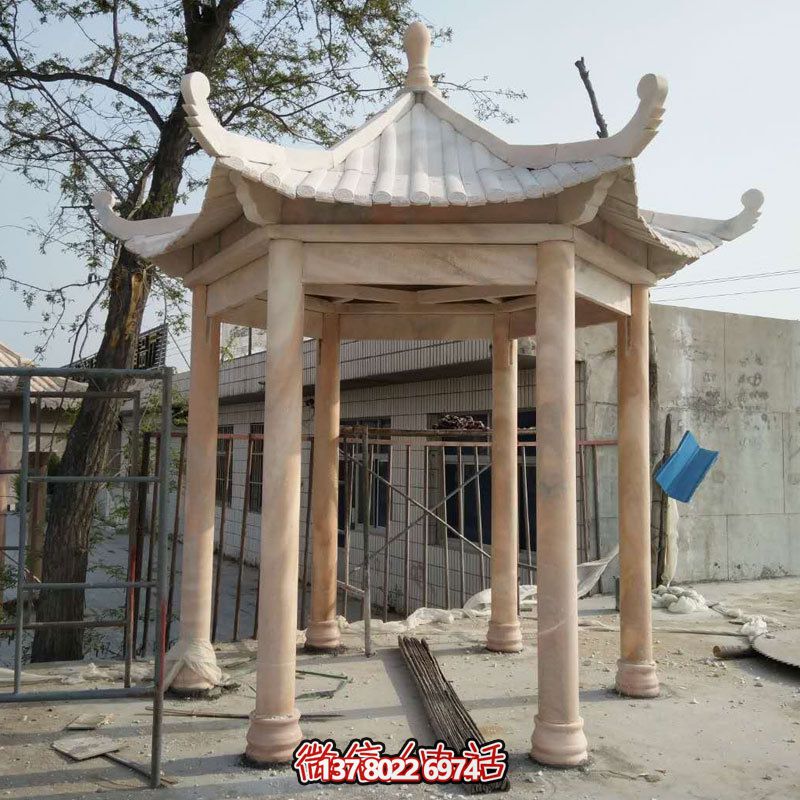 大理石休閑涼亭，美化庭院陽臺