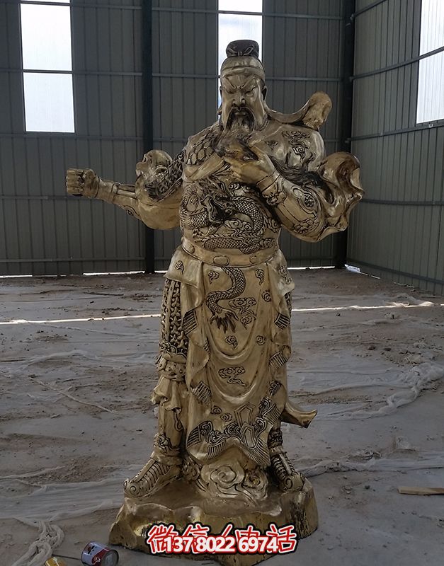 開(kāi)業(yè)大吉，關(guān)公佛像黃銅雕塑，招財(cái)進(jìn)寶