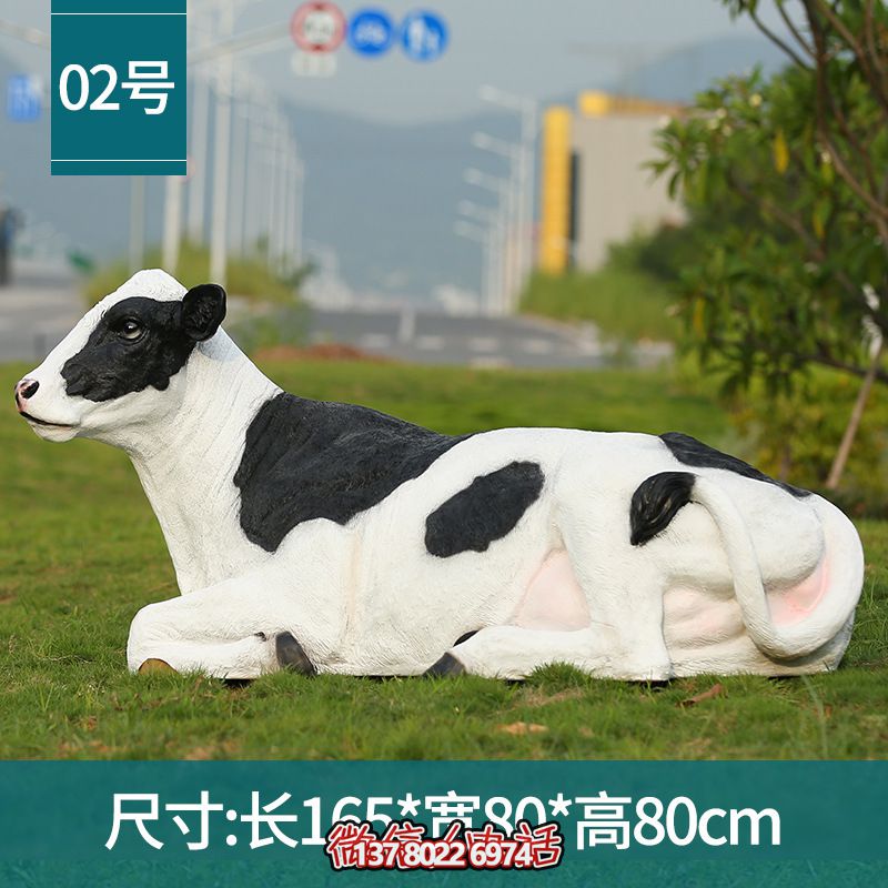 玻璃鋼牛雕塑，讓你的草坪只為休息