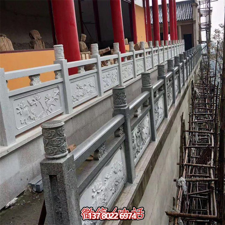 戶(hù)外大型大理石石雕園林景觀圍欄