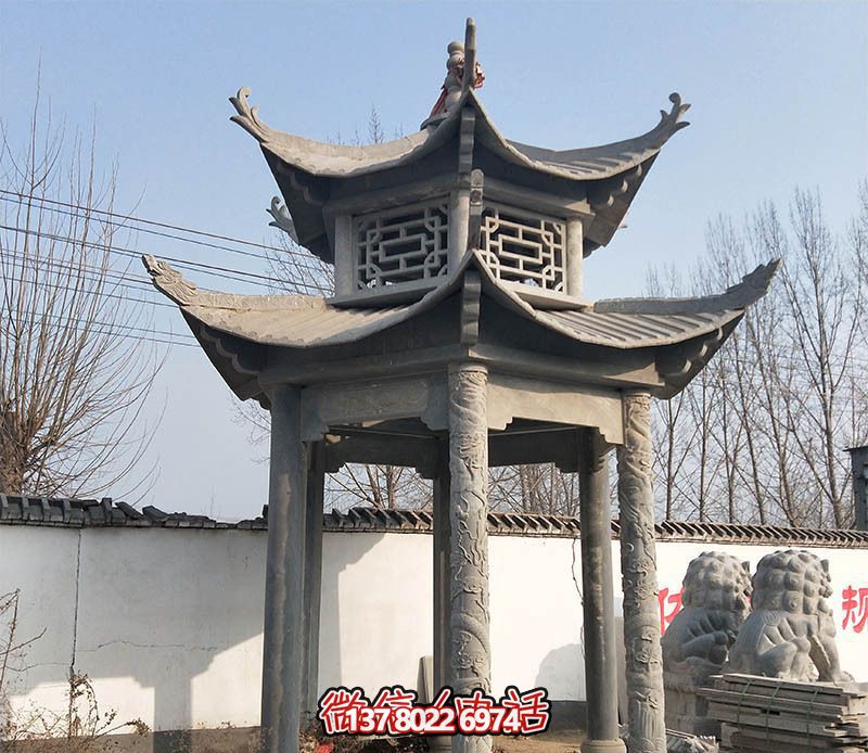 古樸雅致的仿古涼亭，讓你走進(jìn)歷史悠久的古寺廟