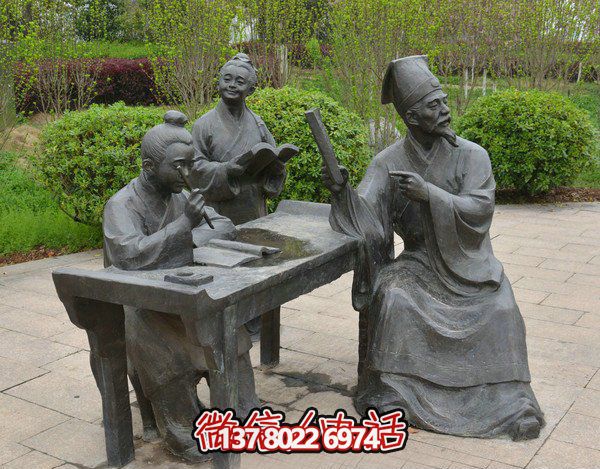 古代庭院景區(qū)，一起讀書(shū)、雕塑、感受古風(fēng)