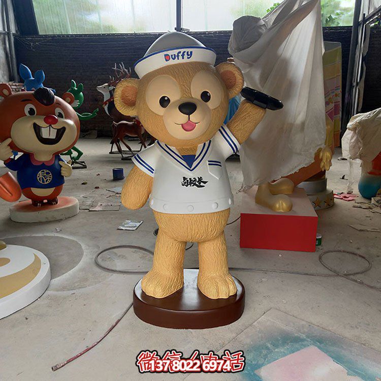 玻璃鋼卡通熊雕塑，點(diǎn)綴戶(hù)外園林景觀