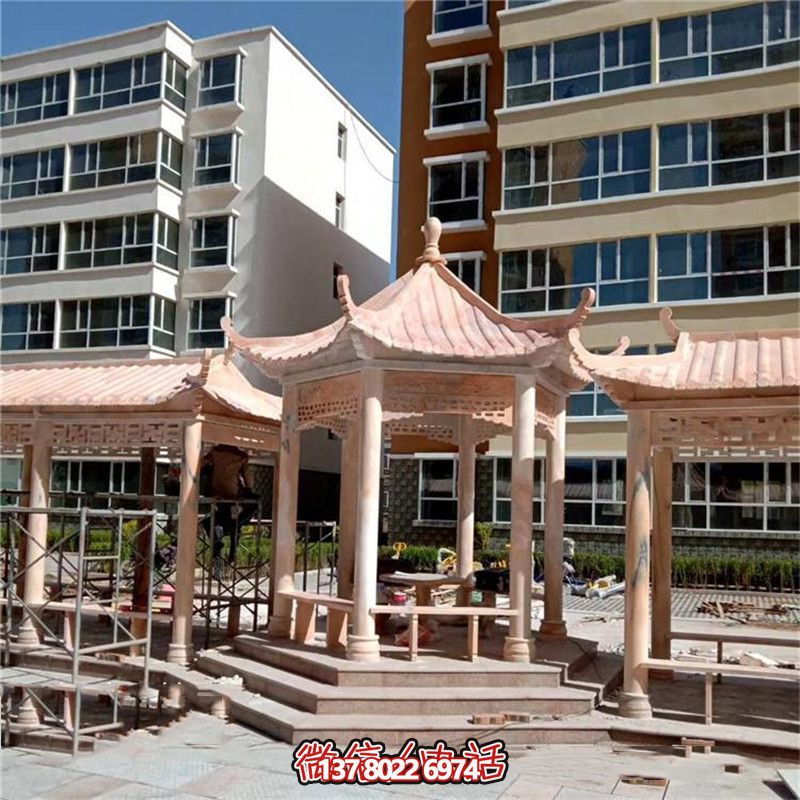 精美雕刻大理石涼亭，為小區(qū)、公園、休閑區(qū)帶來獨特視覺享受