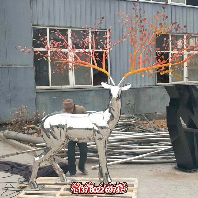 精致不銹鋼鏡面雕塑擺件，為您的園林景觀增添精彩