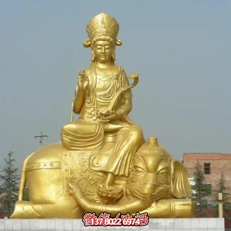 玻璃鋼雕塑文姝普賢，精致烤漆噴金大型景點(diǎn)裝飾