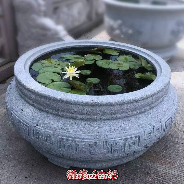 仿古大理石石雕魚缸，用藝術(shù)裝點(diǎn)你的生活