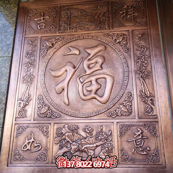 精美銅雕壁畫，打造精致的園林庭院室內(nèi)裝飾