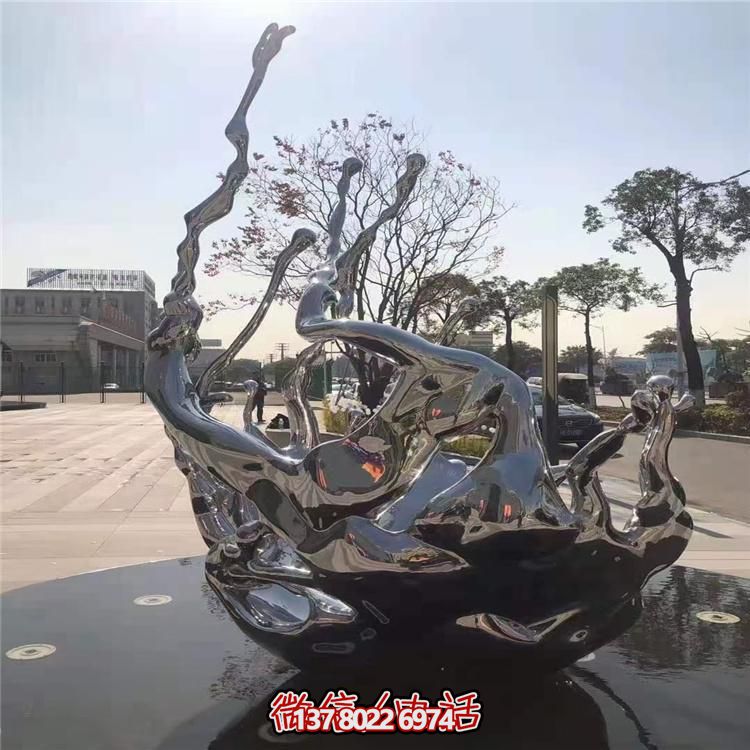 創(chuàng)意不銹鋼浪花雕塑，美化你的戶外廣場(chǎng)