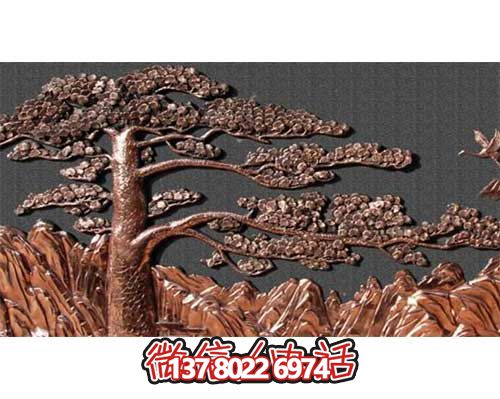 迎客松雕塑，紫銅裝飾室內(nèi)外公園廣場