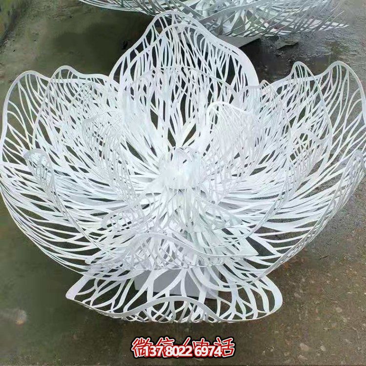 創(chuàng)意不銹鋼鏤空景觀園林花朵拉絲
