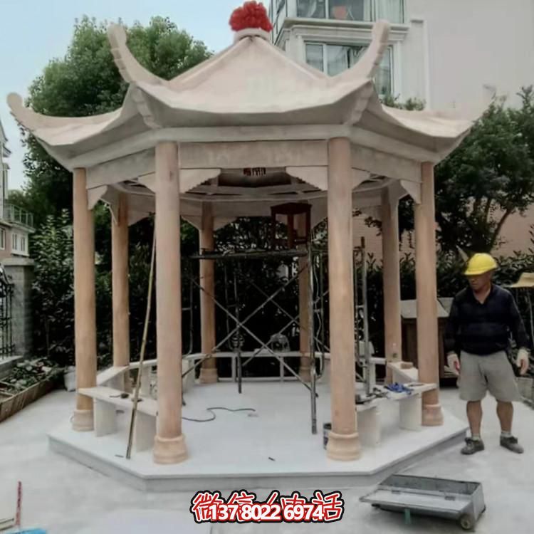 紅古涼亭，讓你在小區(qū)花園里享受晚霞美景