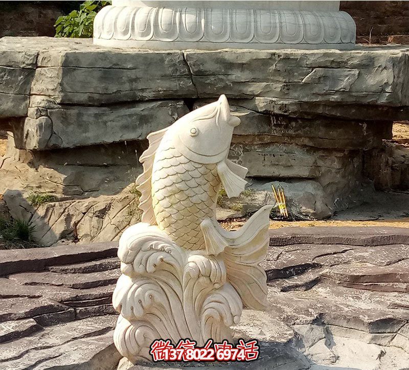 漢白玉石雕塑，點綴公園景觀，增添創(chuàng)意噴水裝置