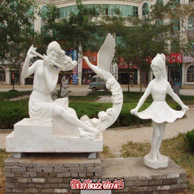 大型石雕人物雕塑，為園林景觀增添靈動之美