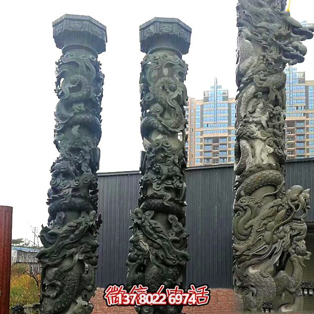 仿青石中國龍柱，為酒店門前增添靈動(dòng)氣息