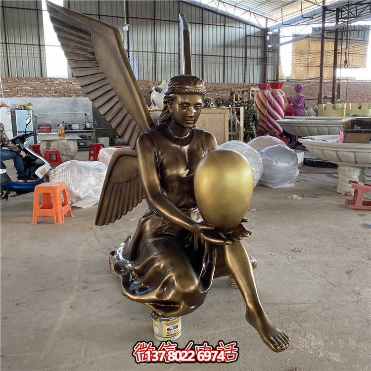 西方仿銅雕塑玻璃鋼花仙子給您的戶(hù)外園林帶來(lái)美麗景觀